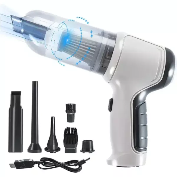Aspirateur de Voiture Puissant et Rechargeable par USB – Aspirateur Portable Humide/Sec