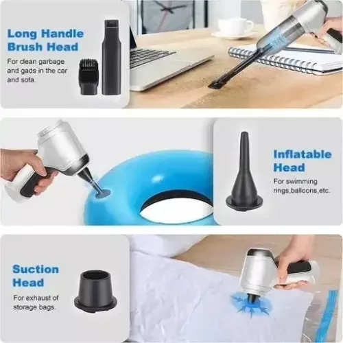 Aspirateur de Voiture Puissant et Rechargeable par USB – Aspirateur Portable Humide/Sec