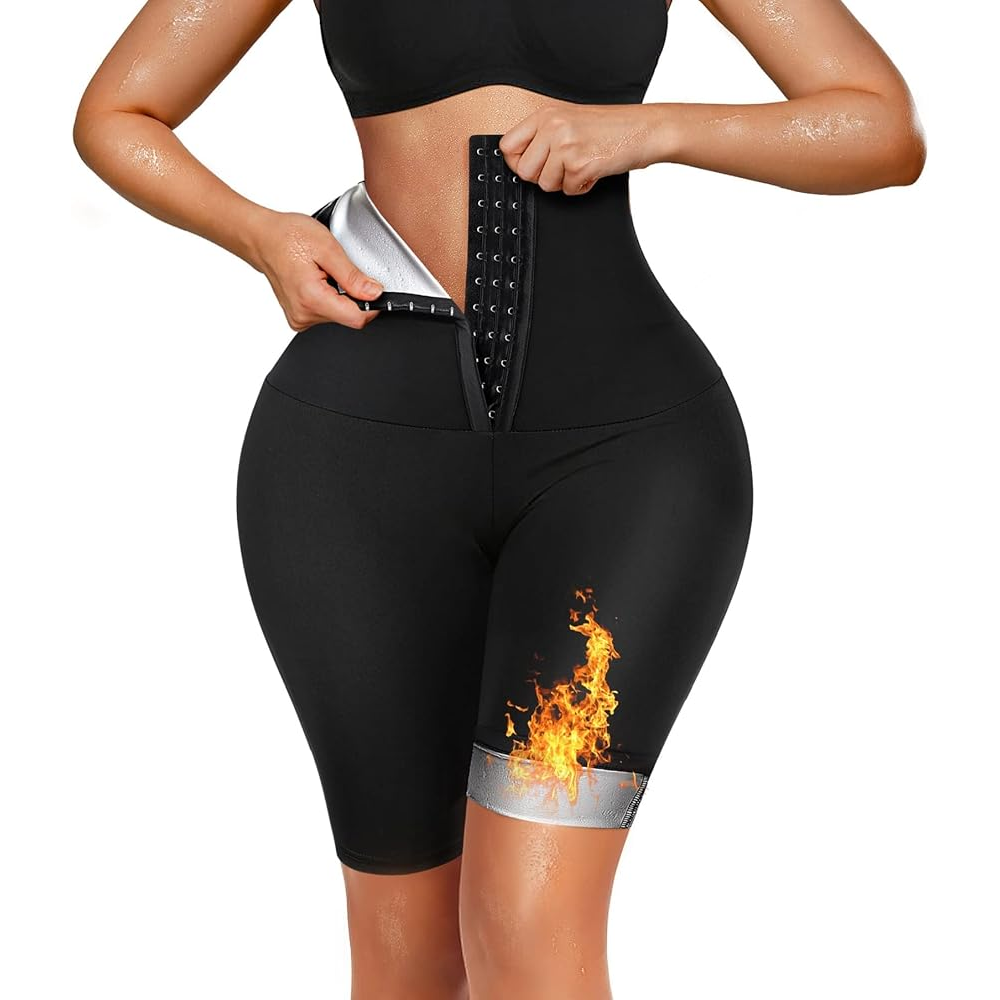 Shorty Sauna Amincissant Femme – Effet Ventre Plat & Cuisses Sculptées 