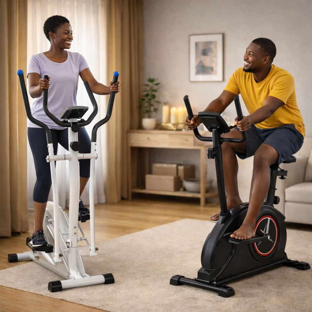 Vélo Elliptique Fitness – Appareil Cardio Multifonction pour Entraînement Complet à Domicile