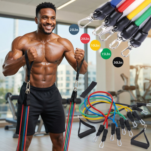Kit Élastiques de Résistance Fitness – Bandes de Musculation Multifonction pour Entraînement à Domicile Kit Élastiques de Résistance Fitness – Bandes de Musculation Multifonction pour Entraînement à Domicile