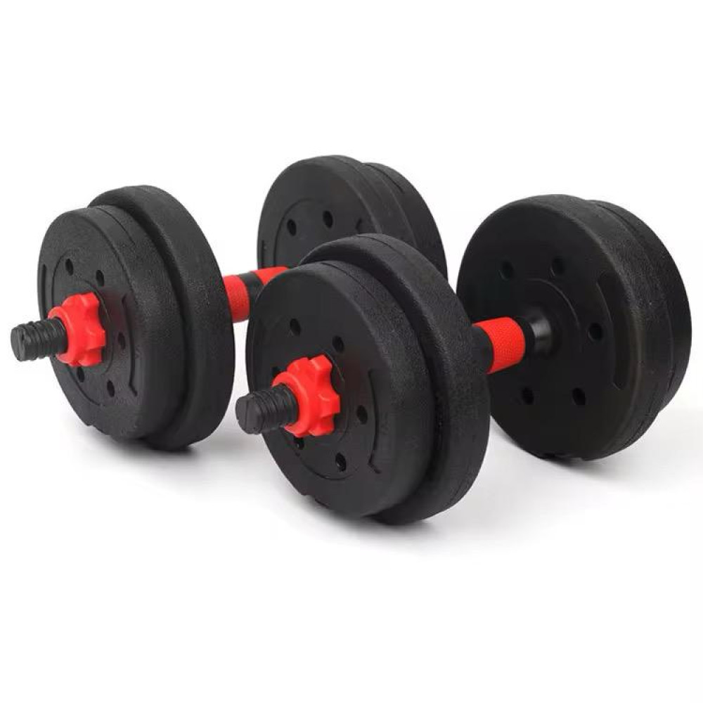 Kit haltères réglables de musculation noir et rouge poids total 15kg Kit haltères réglables de musculation noir et rouge poids total 15kg
