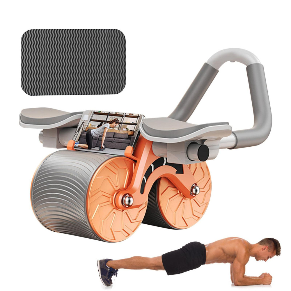 Roue abdominale à rebond automatique avec support téléphone et repose bras 42x37x25 cm