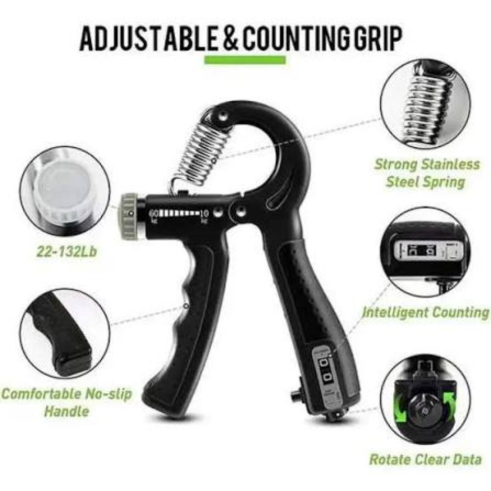 Pince de Musculation des Mains Hand Grip Ajustable et Compteur Digital