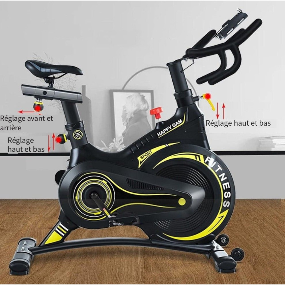 Vélo d'Appartement de Spinning Professionnel en Acier - Haute Performance