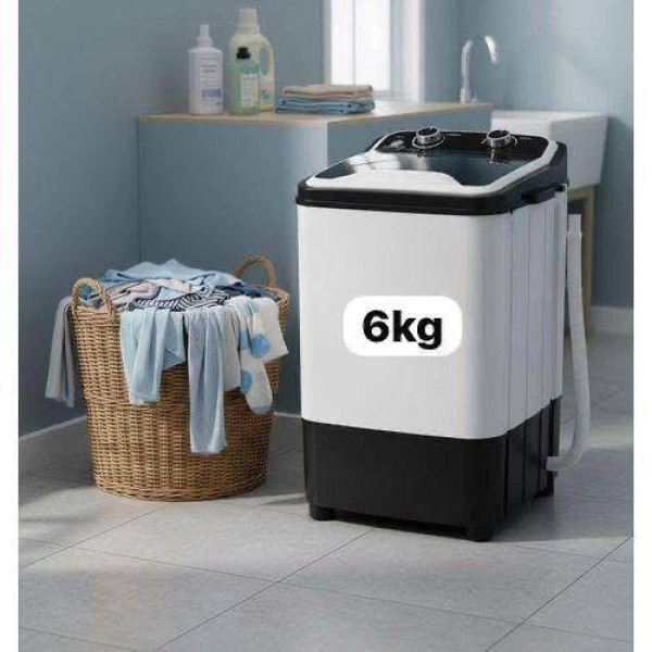 Machine à laver semi-automatique compacte 6kg - 50x45x80cm