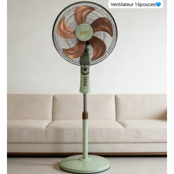 Ventilateur sur Pied Vintage 16 Pouces Haute Performance