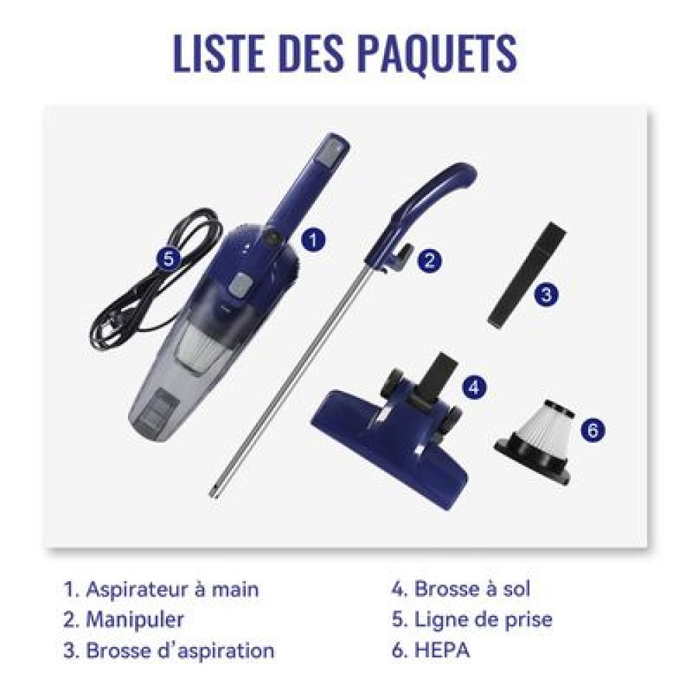 Aspirateur Balai et Main 2-en-1 RAF R.8673B – 600W Puissance Cyclonique et Filtre Lavable Aspirateur Balai et Main 2-en-1 RAF R.8673B – 600W Puissance Cyclonique et Filtre Lavable