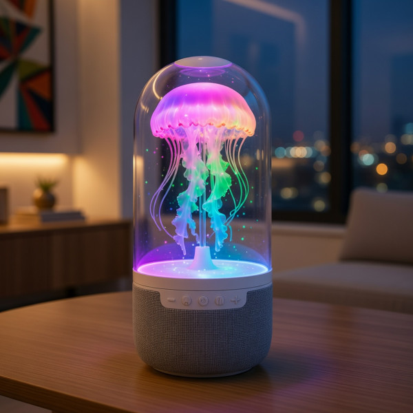Lampe Méduse Bluetooth – Lumière Magique + Son Puissant
