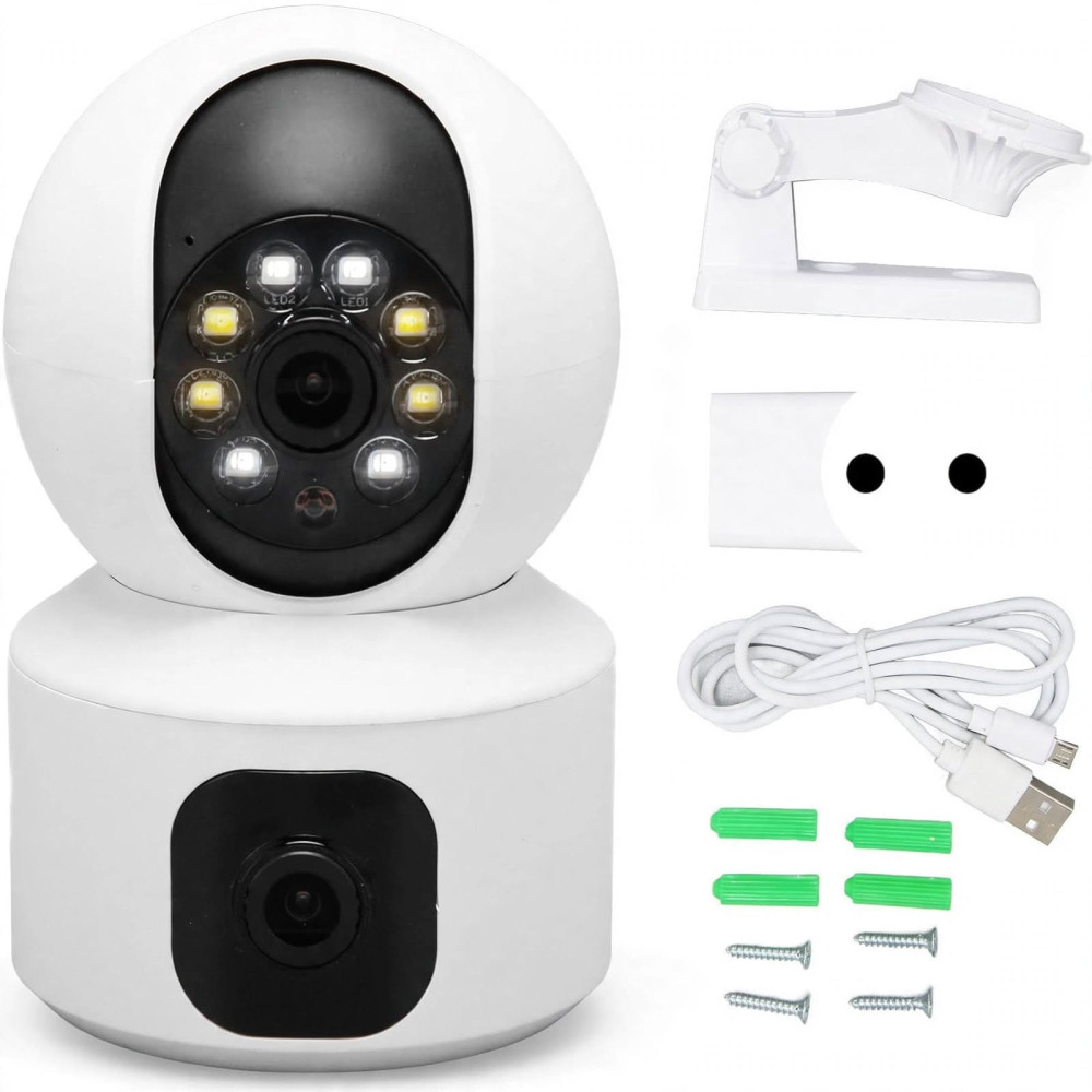 Caméra de Surveillance Intérieure Double Objectif V380 4G WiFi - 8MP