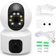 Caméra de Surveillance Intérieure Double Objectif V380 4G WiFi - 8MP