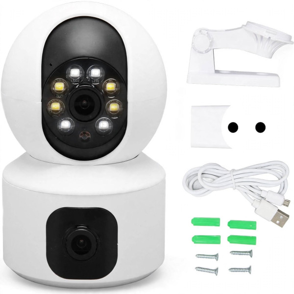 Caméra de Surveillance Intérieure Double Objectif V380 4G WiFi - 8MP