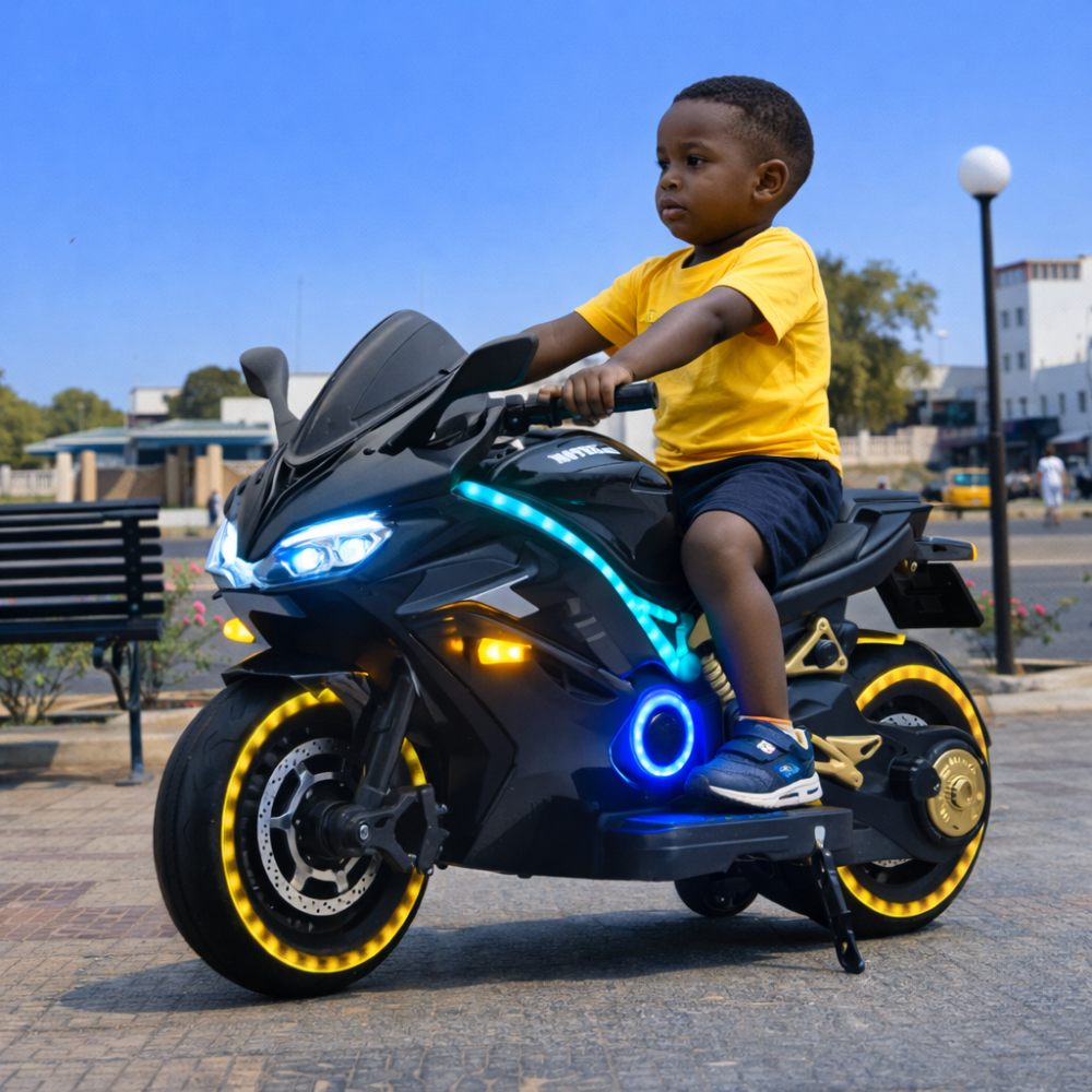 MOTO ÉLECTRIQUE ENFANT 3 ROUES – PUISSANCE, STYLE ET SÉCURITÉ MOTO ÉLECTRIQUE ENFANT 3 ROUES – PUISSANCE, STYLE ET SÉCURITÉ