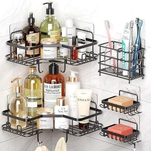 Étagère Murale Salle de Bain – Organisateur de Douche pour Shampoing, Savon et Accessoires