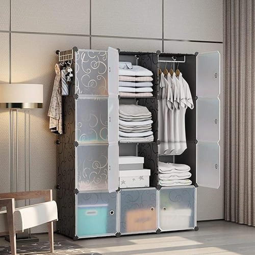 Armoire Modulable avec Portes Transparentes – Placard de Rangement pour Vêtements et Dressing Armoire Modulable avec Portes Transparentes – Placard de Rangement pour Vêtements et Dressing