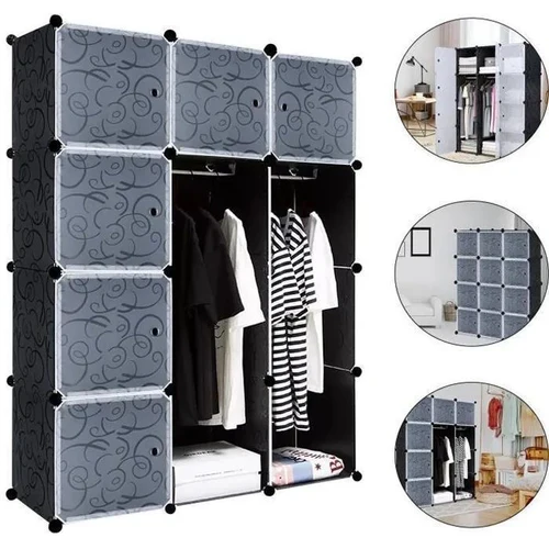 Armoire Modulable avec Portes Transparentes – Placard de Rangement pour Vêtements et Dressing Armoire Modulable avec Portes Transparentes – Placard de Rangement pour Vêtements et Dressing