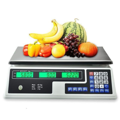 Balance Électronique Commerciale 40 KG – Balance Digitale de Marché avec Calcul du Prix