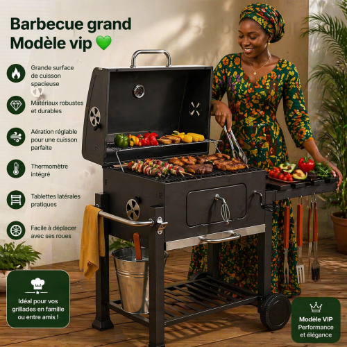 Barbecue au Charbon de Bois Premium - Grillades & Fumage | Mbectemi Barbecue au Charbon de Bois Premium - Grillades & Fumage | Mbectemi