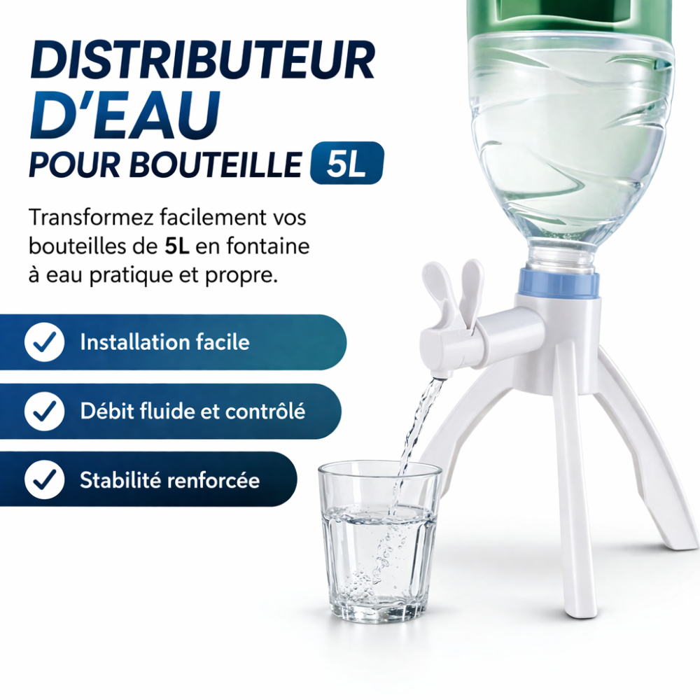Distributeur d’Eau 5L avec Support & Robinet – Pratique & Hygiénique