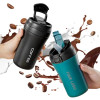 Mug Isotherme de Voyage Tasse a Café Étanche en Acier Inoxydable 450 ml Multicolore