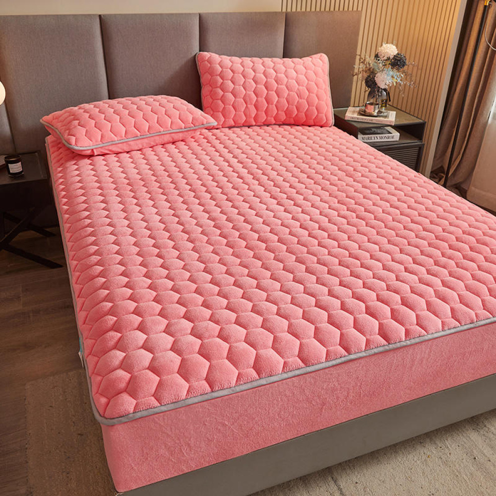 DRAP HOUSSE MATELASSÉ AVEC 2 OREILLERS