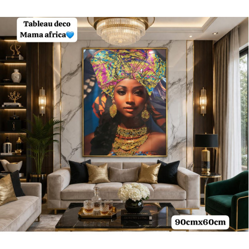 TABLEAU DÉCO “MAMA AFRICA” – L’ÉLÉGANCE AFRICAINE QUI TRANSFORME VOTRE INTÉRIEUR