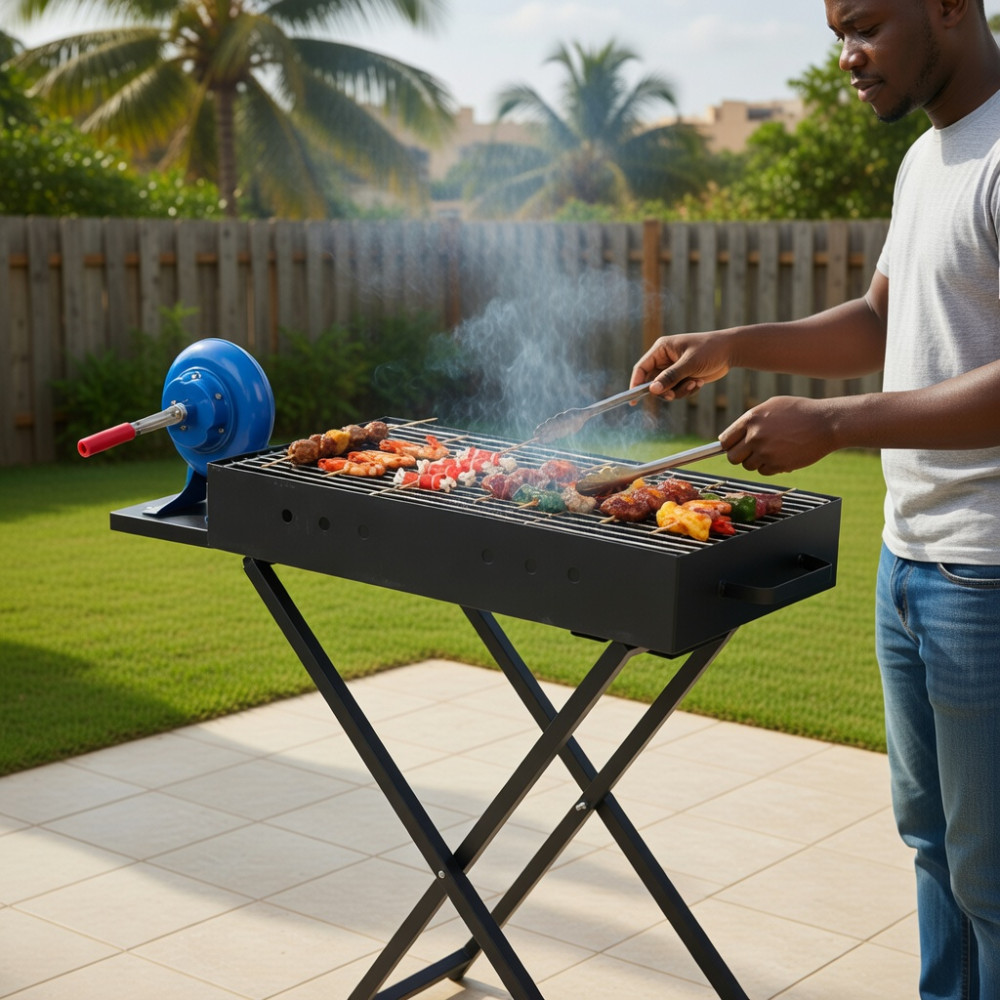 BARBECUE EXPRESS AVEC VENTILATEUR – ALLUMEZ LE FEU EN QUELQUES SECONDES !
