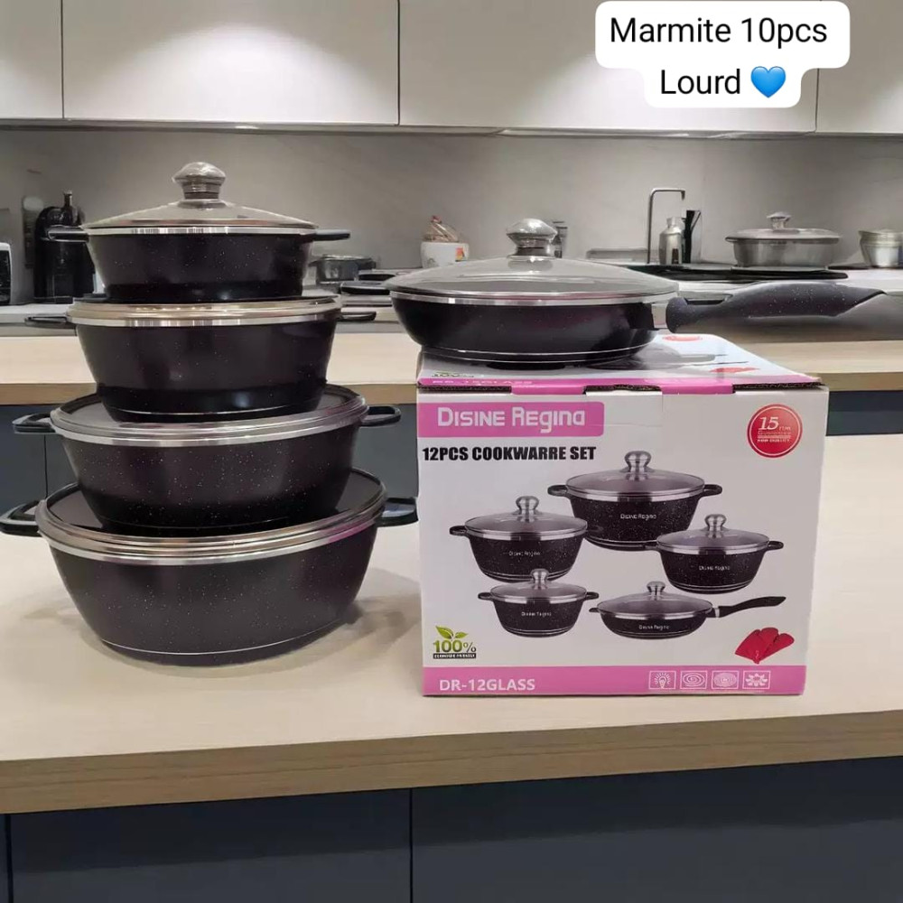 Ensemble de marmites et poele Disine Regina 12 pieces