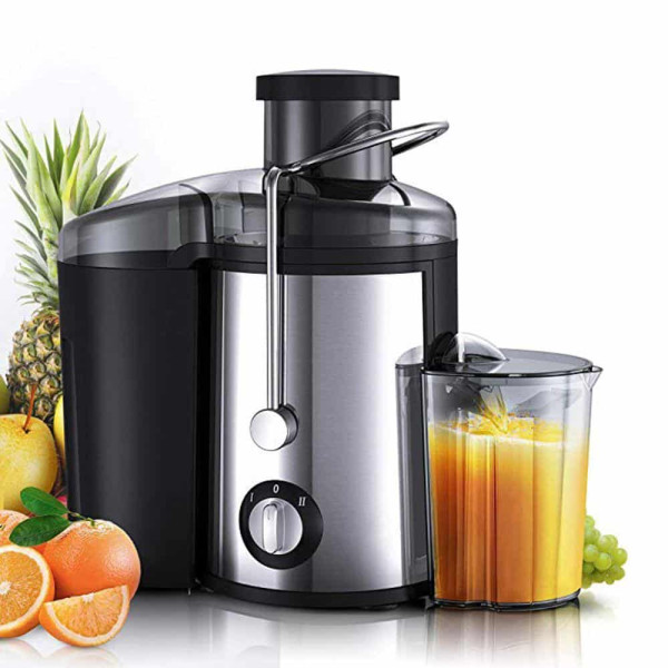 Centrifugeuse extracteur de jus électrique en acier inoxydable avec pichet 1L