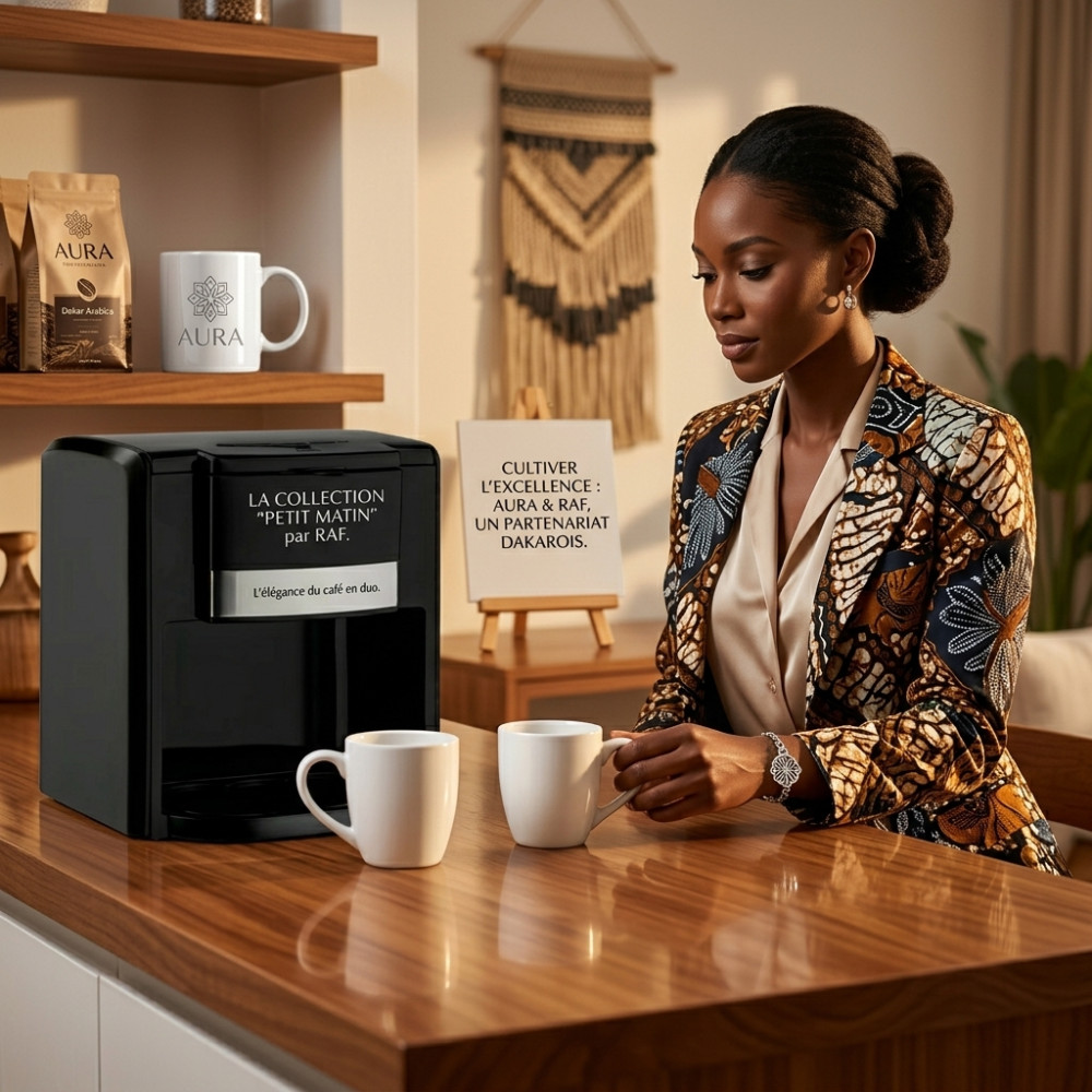 Machine à Café Électrique Duo avec 2 Tasses - La Collection "Petit Matin" par RAF