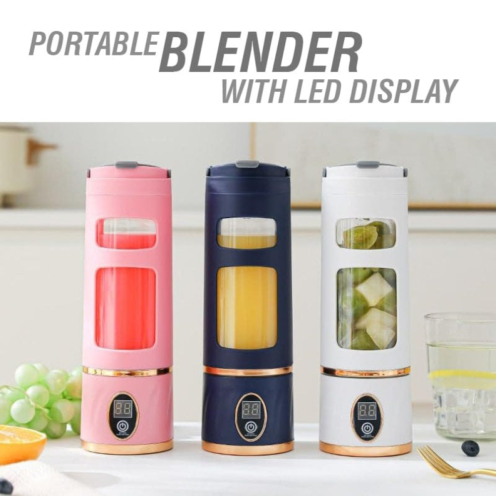 Mini Blender Portable Rechargeable USB avec Écran LED 8,5x8,5x26 cm