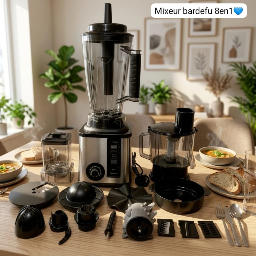 Robot Blender Multifonction 8-en-1 Grand Format 4.0L 9500W BF-5042 50x32x45 cm