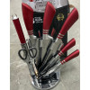 Set de Couteaux de Cuisine Professionnel 8 Pièces – Acier Inoxydable et Manches Rouges Dégradés
