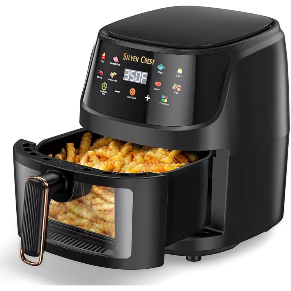 Friteuse sans huile Silver Crest Air Fryer visible 8L - 28x28x32cm Friteuse sans huile Silver Crest Air Fryer visible 8L - 28x28x32cm