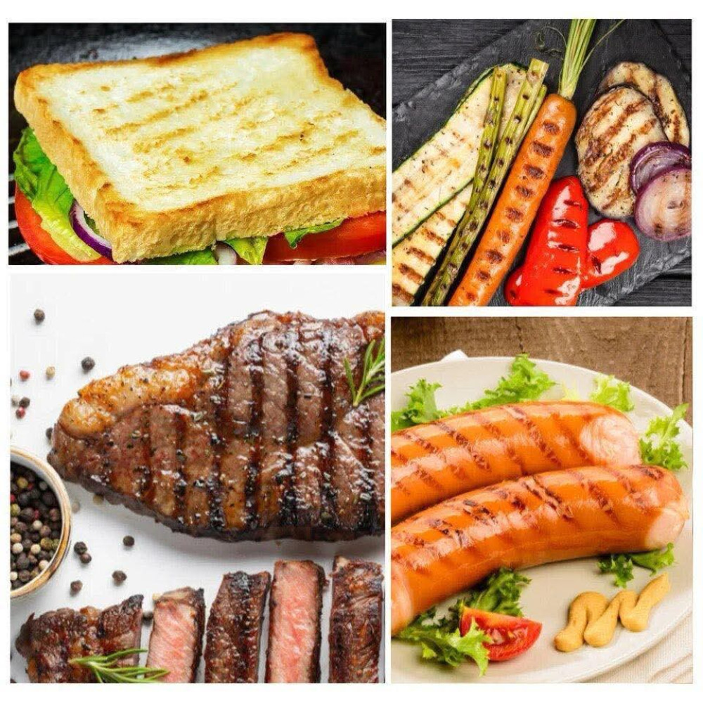gril a panini électrique noir puissance 1400w avec plaques de cuisson double face