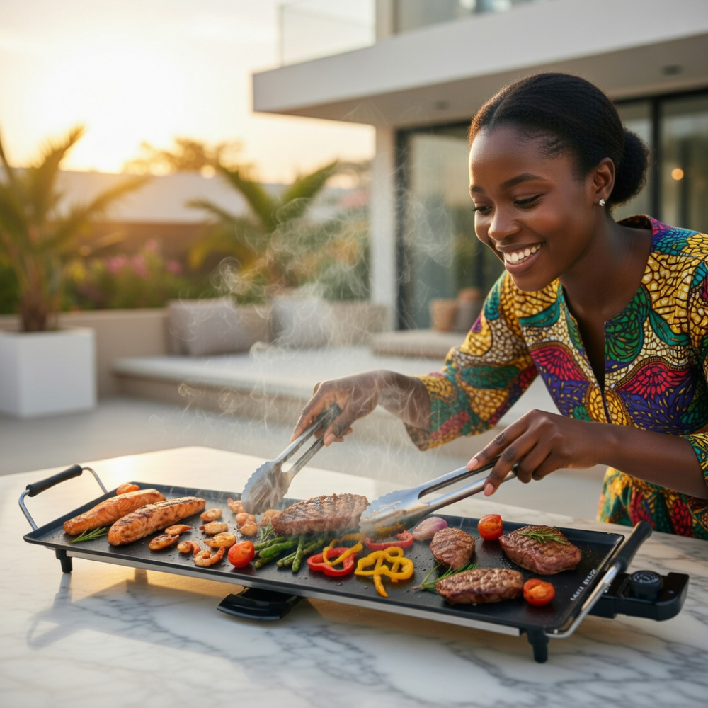 Plancha Électrique Puissante – Grillades Parfaites en Quelques Minutes