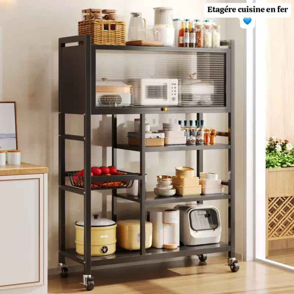 ÉTAGÈRE CUISINE MULTIFONCTION EN FER – ORGANISEZ VOTRE ESPACE COMME UN PRO !