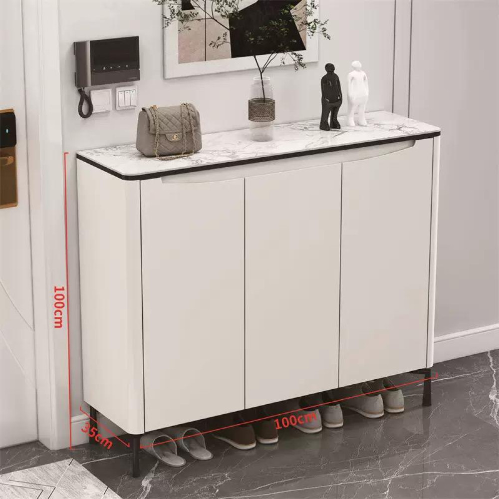 Meuble a chaussures moderne blanc 3 portes 100x35x90 cm Meuble a chaussures moderne blanc 3 portes 100x35x90 cm