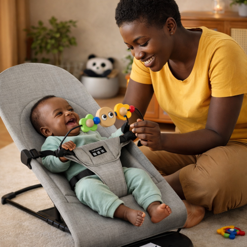CHAISE À BASCULE RÉGLABLE POUR BÉBÉ BERCEAU POUR ENFANT DE 0 À 3 ANS