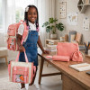 Ensemble de Sacs Scolaires 5-en-1 - Rose Saumon et Blanc