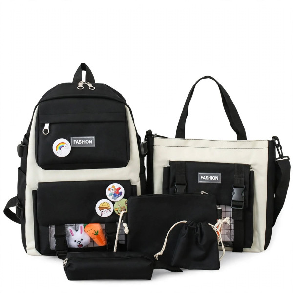 Ensemble de Sacs Scolaires 5-en-1 - Sac à Dos et Sacoches Assorties