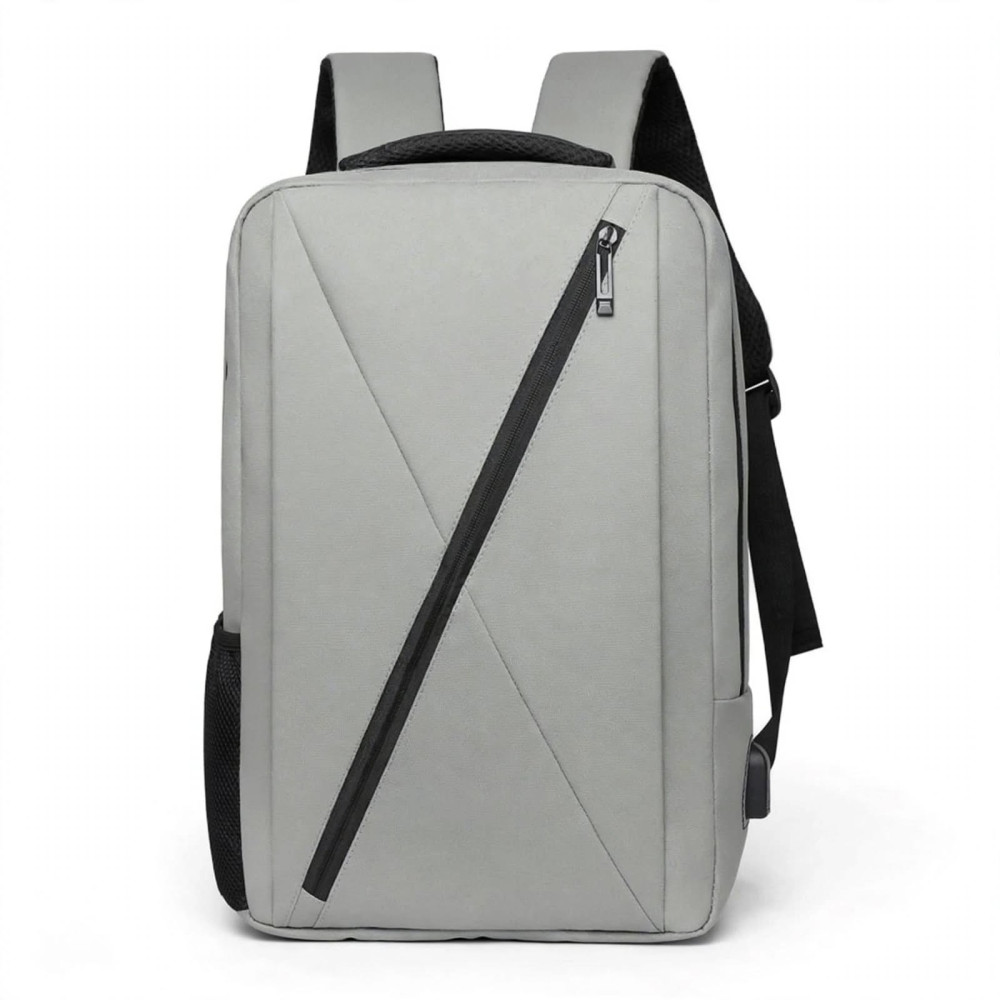Sac à Dos pour Ordinateur Portable Imperméable avec Port USB - Gris Business