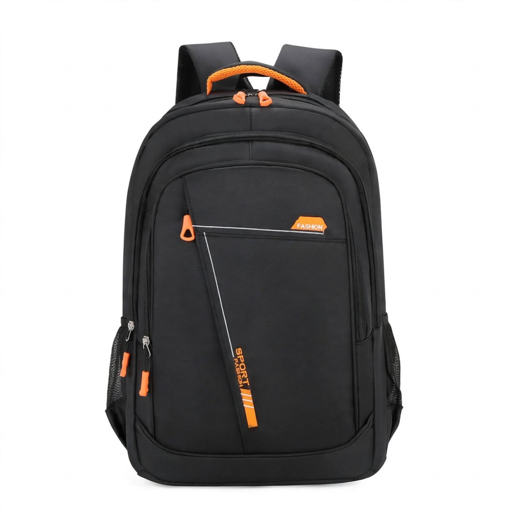 Sac à Dos Scolaire Grand Modèle Étanche - Noir et Orange