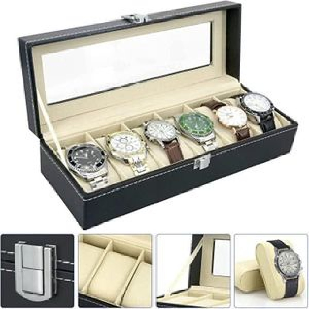 Boîte de Rangement pour 6 Montres – Élégance et Organisation