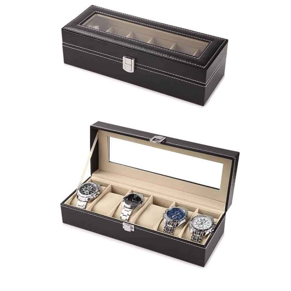 Boîte de Rangement pour 6 Montres – Élégance et Organisation