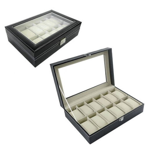 Boîte de Rangement pour 12 Montres – Élégance et Organisation