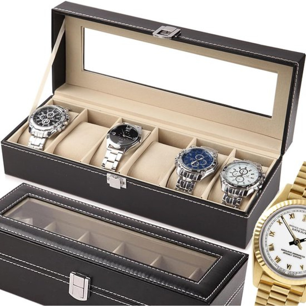 Boîte de Rangement pour 6 Montres – Élégance et Organisation