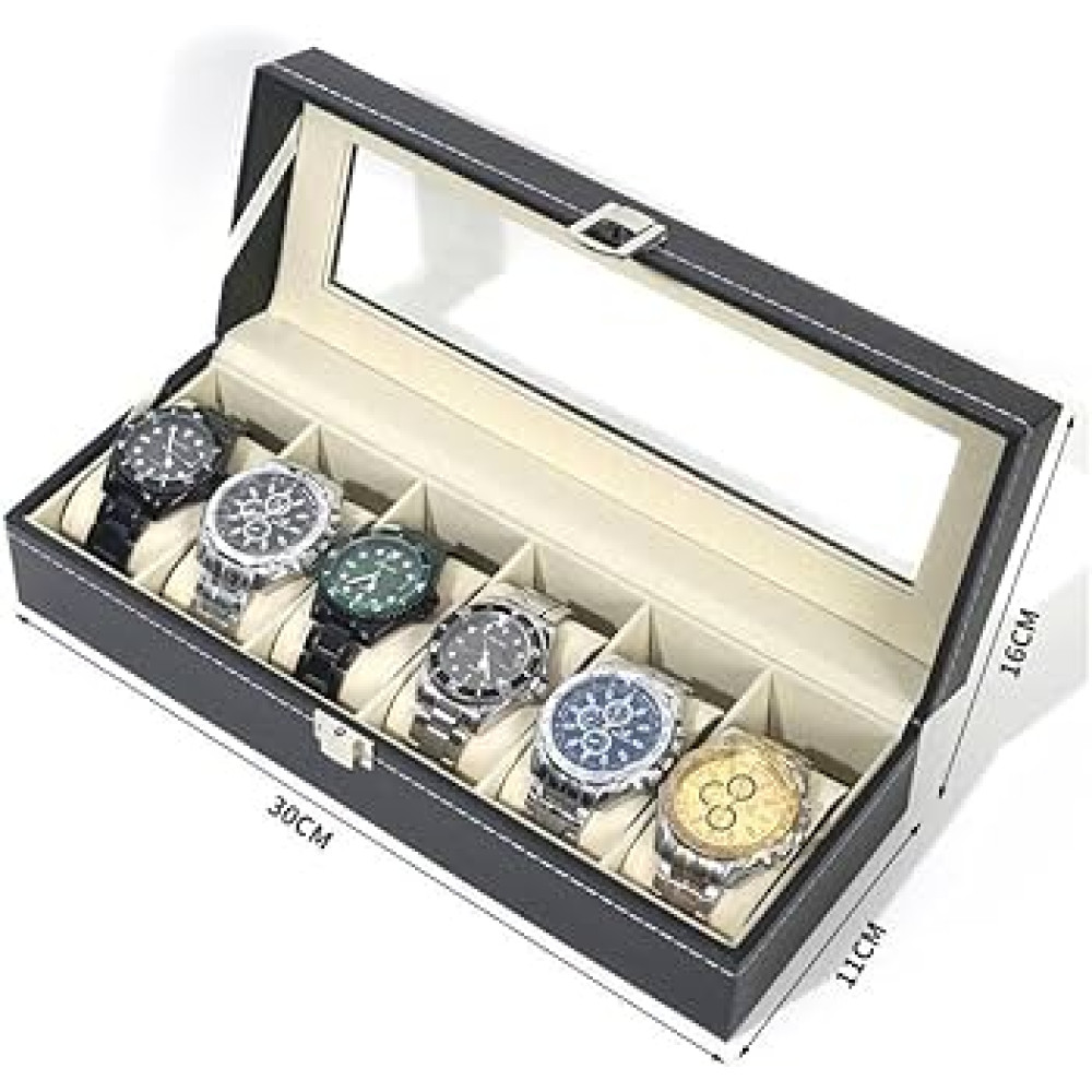 Boîte de Rangement pour 6 Montres – Élégance et Organisation