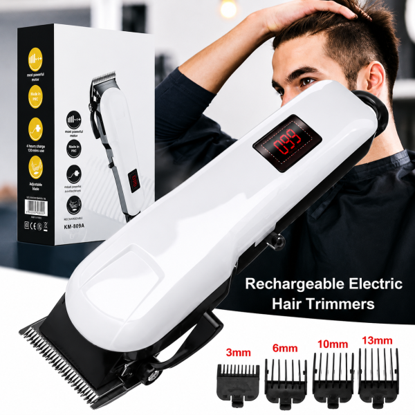 Tondeuse à Cheveux Professionnelle Rechargeable avec Écran LCD