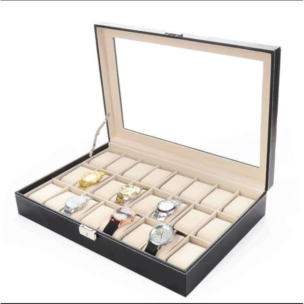 Boîte de Rangement pour 24 Montres – Élégance et Organisation